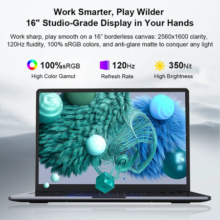 Ninkear A15 Pro Laptop 16 Inch &ndash; 120Hz 2.5K QHD Display with AMD Ryzen 5 5500U