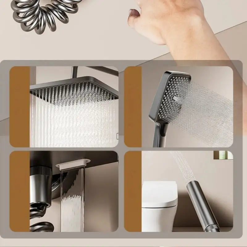 4 Functions Digital Temperature Shower System &ndash; Easy Install