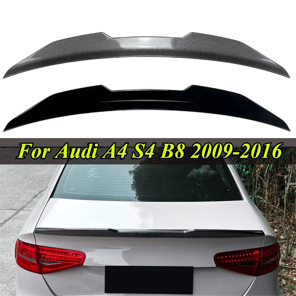 PSM štýlový zadný spojler pre Audi A4 S4 B8 lesklá čierna