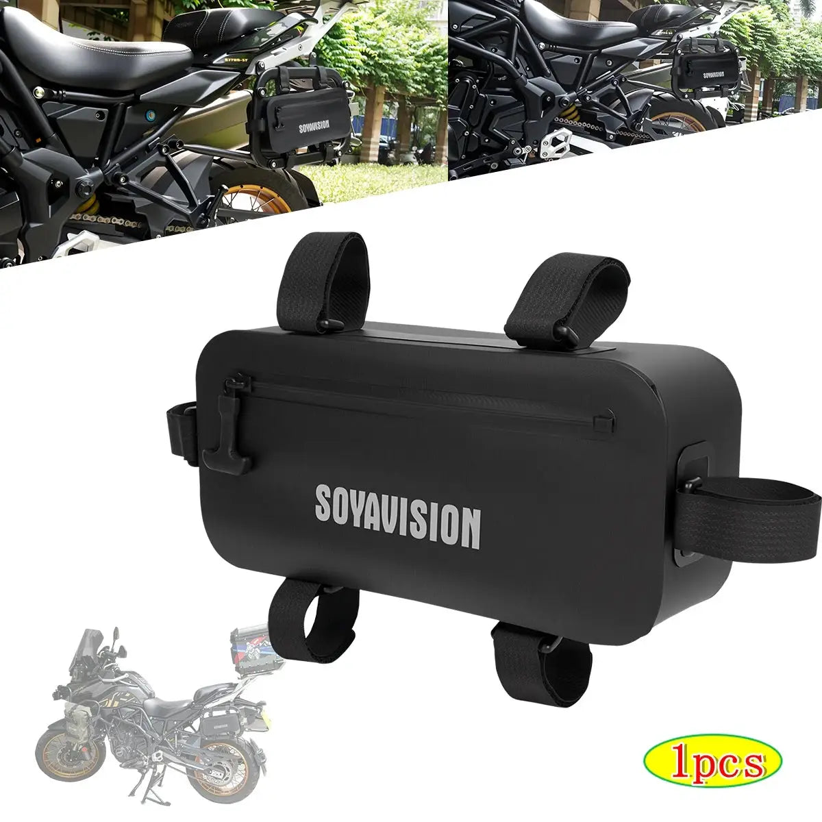 Waterproof Motorcycle Side Frame Bag Hanging Tool Storage Bumper Frame Package Repair Tool Placement Motor Accessories by InterCyprus Trading Ltd