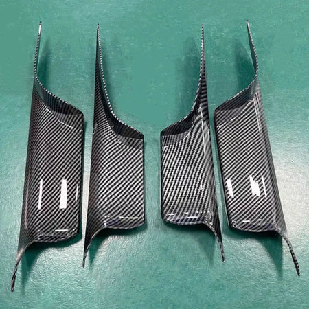 Interior Door Handle Covers Black Carbon Style for BMW 7 Series F01 F02 by InterCyprus Trading Ltd