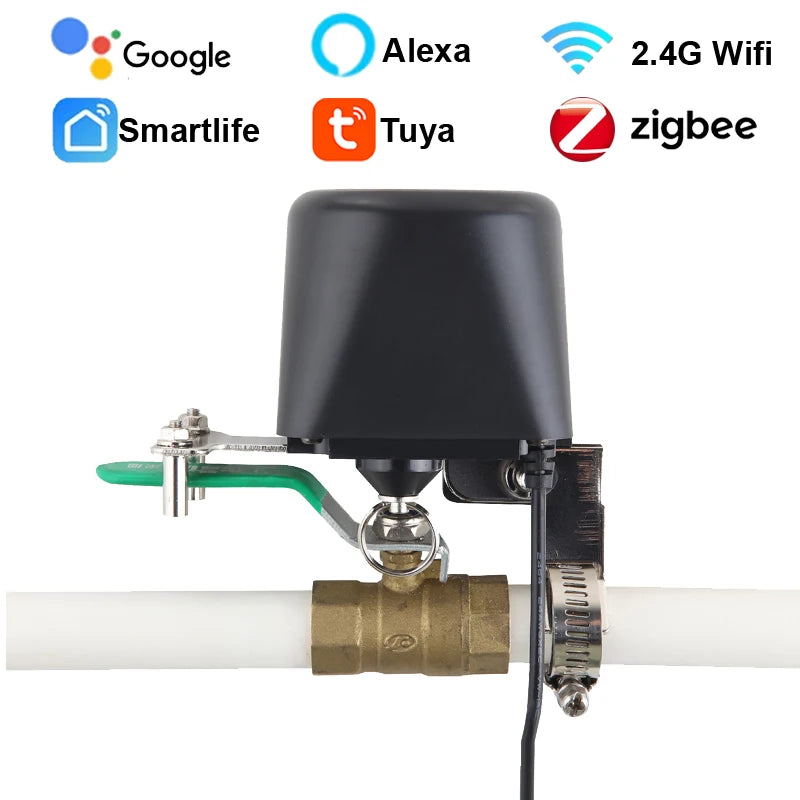 Viedais ūdens un gāzes vārsta taimeris ar Tuya, Alexa, Google Assistant