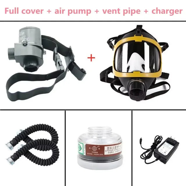 Gas Mask Respirator 6800 Electric &ndash; Constant Air Flow System Air Pump Full Mask A