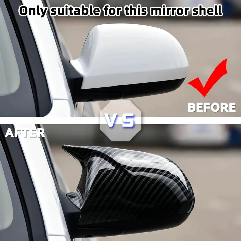 ABS Side Mirror Covers Glossy Black Finish For Hyundai Elantra III XD2 by InterCyprus Trading Ltd