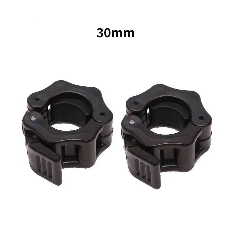 Premium Barbell Collar Locks - Secure &amp; Durable Weight Lifting Clips Black-30mm 1Pair