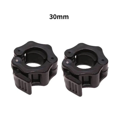 Premium Barbell Collar Locks - Secure &amp; Durable Weight Lifting Clips Black-30mm 1Pair