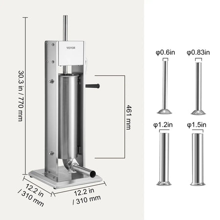 Manual Sausage Stuffer Stainless Steel 3L 5L 7L Funnels 7L / United States