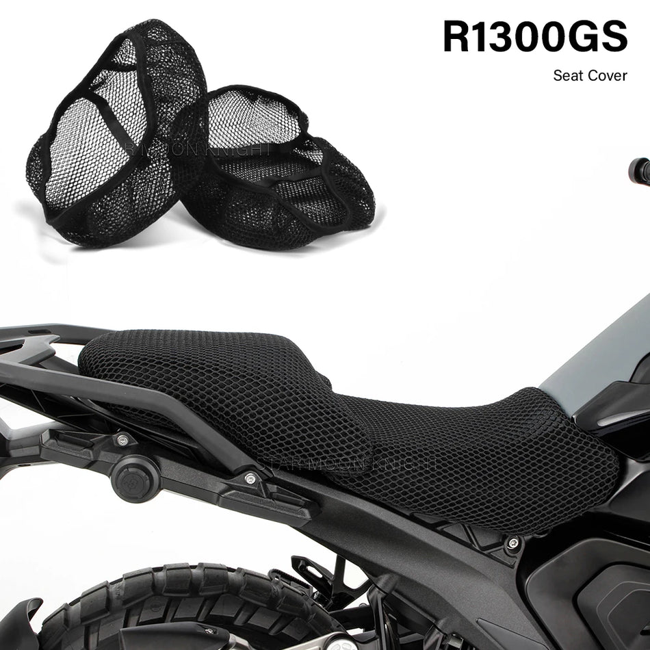 Copertura per sella BMW R1300GS con rete 3D in nylon traspirante a nido d'ape, antiscivolo, facile da installare, resistente