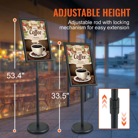VEVOR SW-02 Pedestal Sign Holder &ndash; Heavy Duty Floor Sign