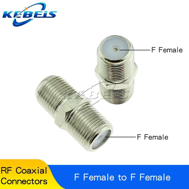 F Type to TV IEC Right Angle Adapter &ndash; Space-Saving Design F Female to F Female