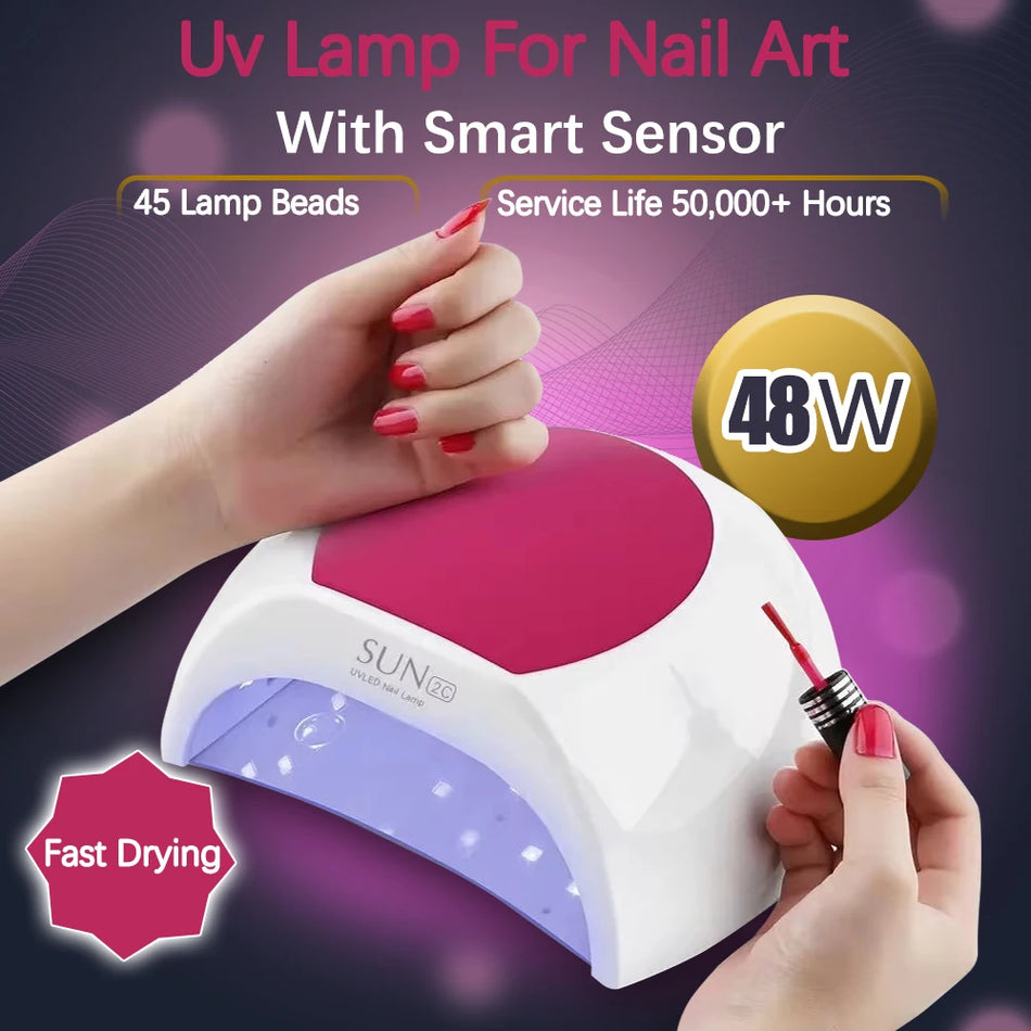 YIKOOLIN Sun2C UV Nail Lamp 48W &ndash; Fast Curing Gel Polish