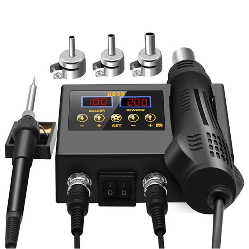 8898 SMD Rework Soldering Station 2 In 1 &ndash; LCD Display A