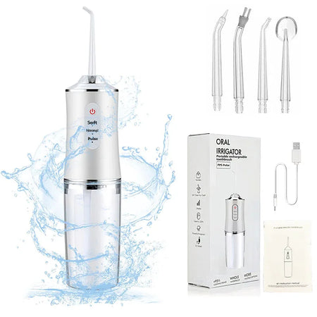 Powerful IPX7 Waterproof Oral Irrigator - Deep Clean &amp; Gum Health Top Sellers-White