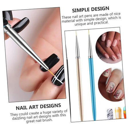 YIKOOLIN 3Pcs Nail Art Ultra Thin Brush Set &ndash; Precise Lines