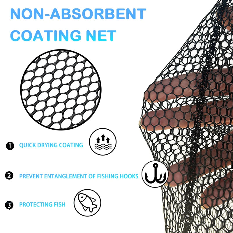 MBLN Portable Carbon Fiber Fishing Net with Retractable Alloy Head