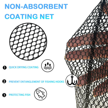 MBLN Portable Carbon Fiber Fishing Net with Retractable Alloy Head