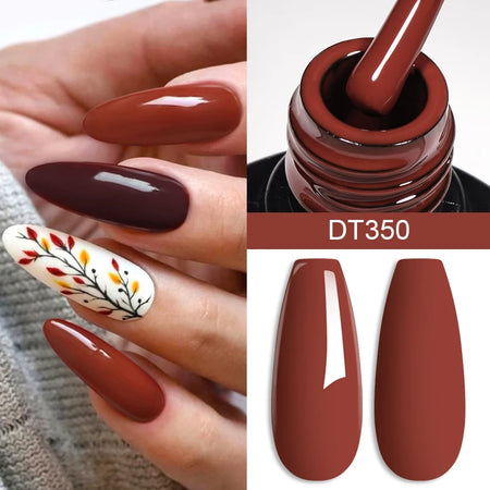 MEET ACROSS 7ml Wine Red Gel Nail Polish - Long-Lasting, French Style, Perfect for DIY Nail Art Q52366-50