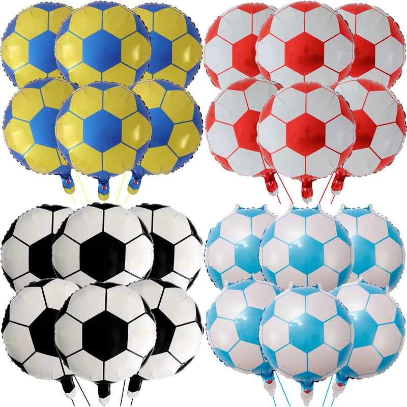 6Pcs 18 Inch Soccer Ball Balloons - Perfect for Kids' Parties &amp; Events