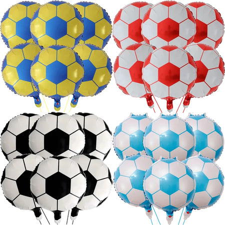 6Pcs 18 Inch Soccer Ball Balloons - Perfect for Kids' Parties &amp; Events