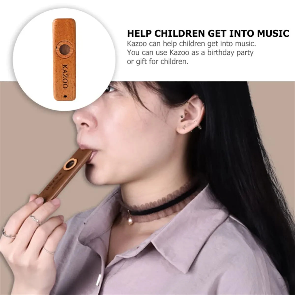Wooden Kazoo With Lanyards &ndash; Ultra Portable Diaphragms