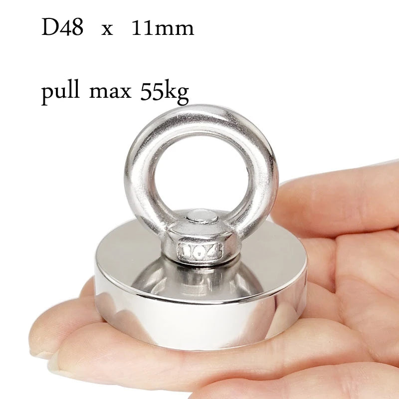 Fishing Magnet &ndash; Super Strong 771lb Pull Force Rare Earth Neodymium D48mm 1.89inch