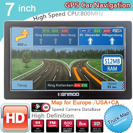 7 Inch HD GPS Navigator &ndash; Free Lifetime Map Updates Normal