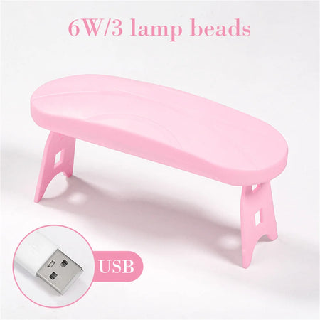 YIKOOLIN 6W UV LED Mini Nail Lamp &ndash; Fast 60s Drying Pink-A