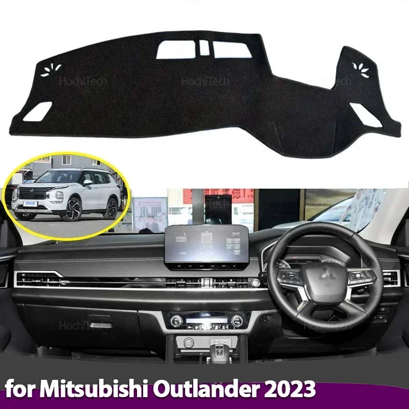 Cubierta de tablero antideslizante para Mitsubishi Outlander 2023 tapete negro