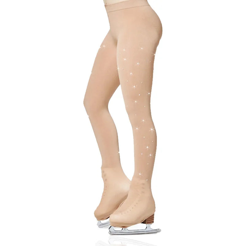 Rhinestone Figure Skating Pantyhose &ndash; Elegant Gymnastics Design