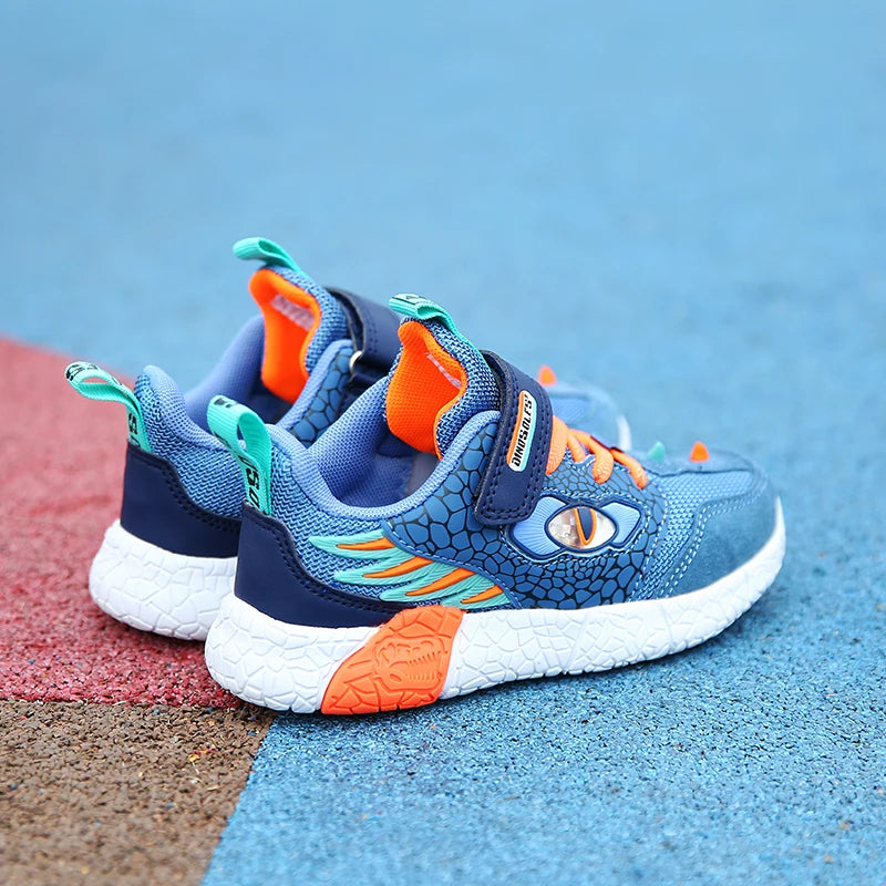 EXDINO LED Light Up Mesh Sneakers for Boys - Fun &amp; Breathable Casual Sports Shoes