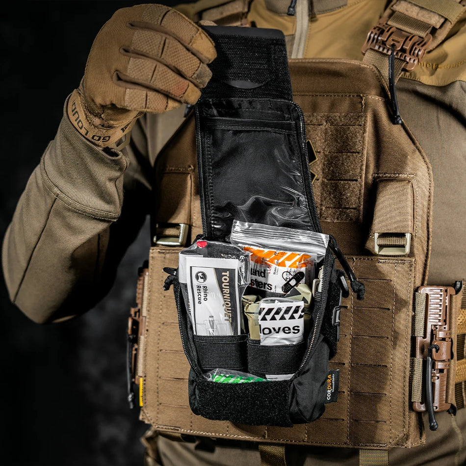 Тактический комплект Rhino Rescue MOLLE IFAK с жгутом и марлей