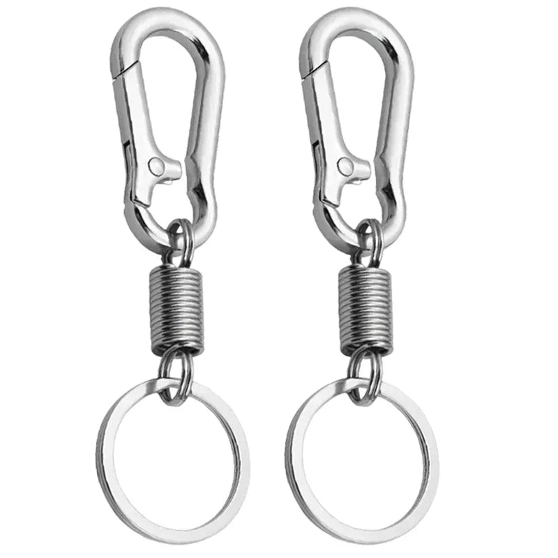 Zinc Alloy Spring Keychain Carabiner Hook - Versatile Climbing Accessory 2pcs