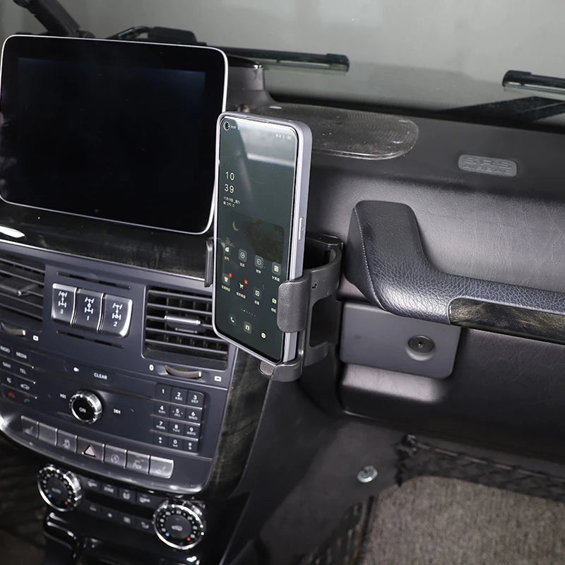 Supporto per telefono e portabicchieri console centrale Mercedes G Class W463