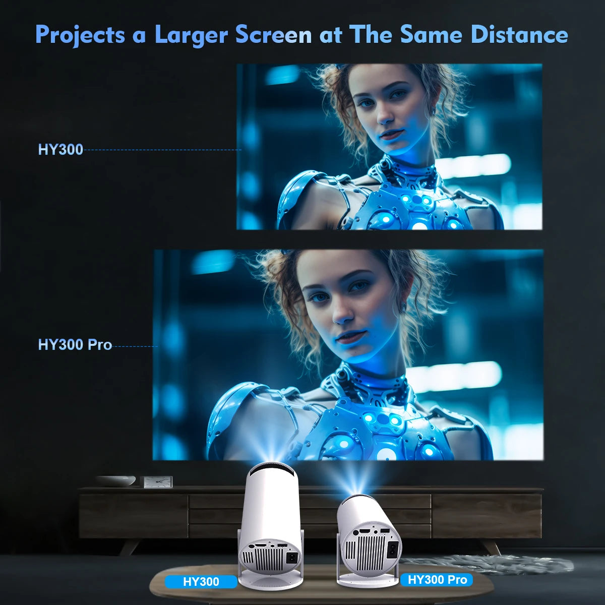 Magcubic HY300 Pro 4K Android Projector with Dual WiFi6 and Bluetooth 5.0