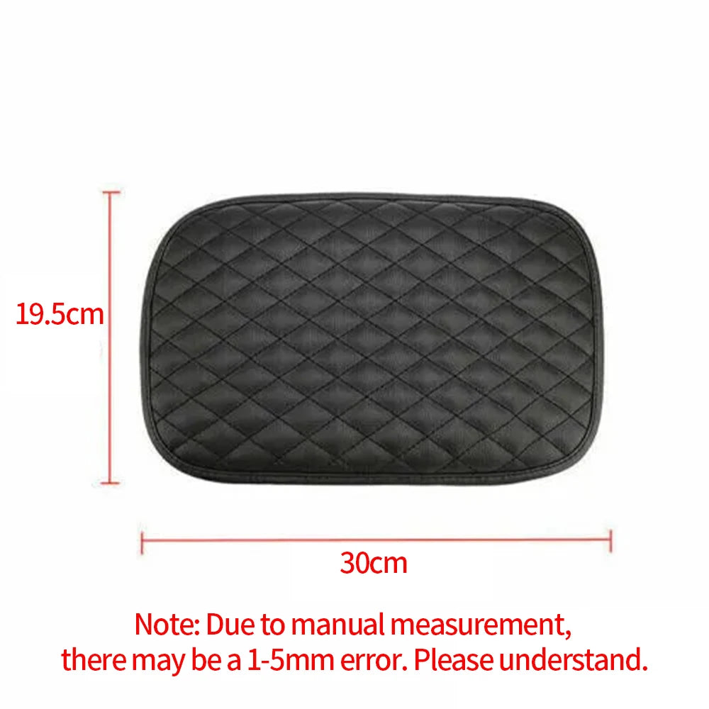 Central Armrest Box Leather Cover - Universal PU Leather black