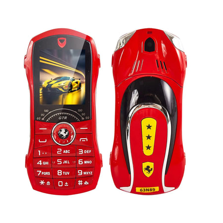 Unlocked Cute Car Toy Feature Phone For Kids &ndash; Low Radiation Red / Standard