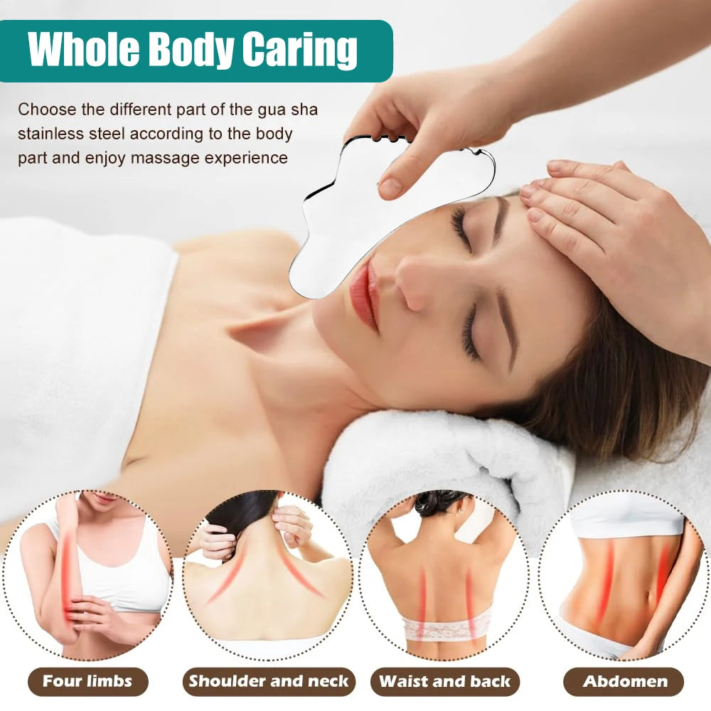 YQQGD Gua Sha Stainless Steel Tool &ndash; Effective Muscle Scraping for Soft Tissue Therapy