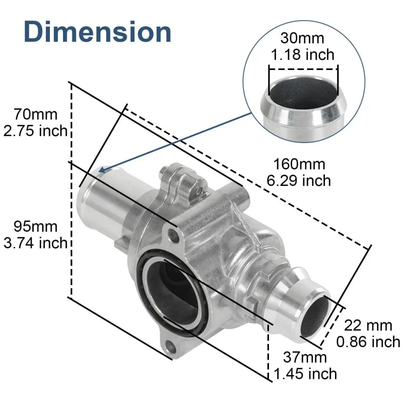 Dzinēja dzesēšanas šķidruma termostata mājoklis Ford F-150 un Lincoln Mark LT 2011-2022