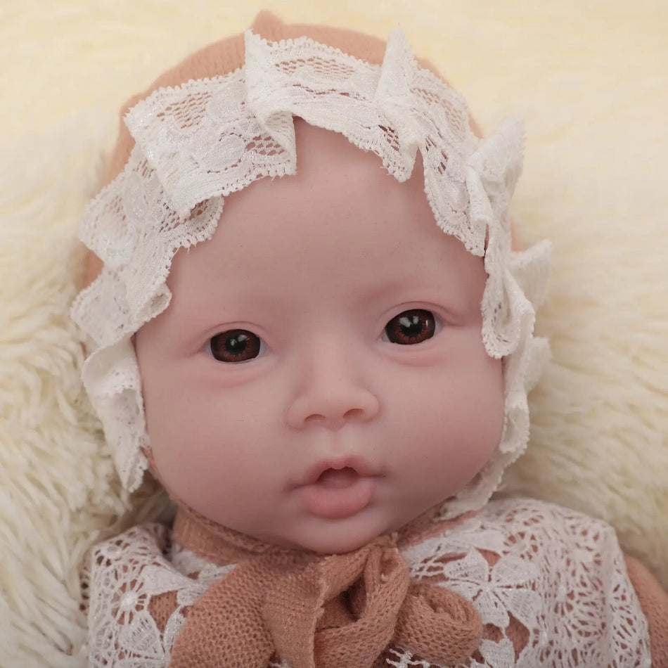 Herpinker 47cm Full Silicone Reborn Baby Doll - Lifelike Real Newborn Baby Girl Kid's Gift