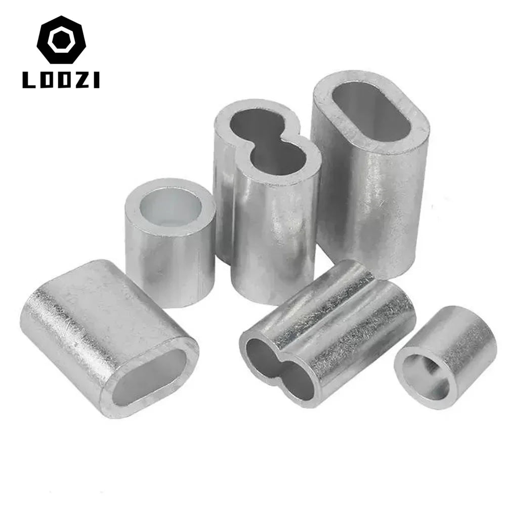 Aluminium 8-Type Wire Rope Crimp Sleeves and Ferrules for Secure Cable Locking