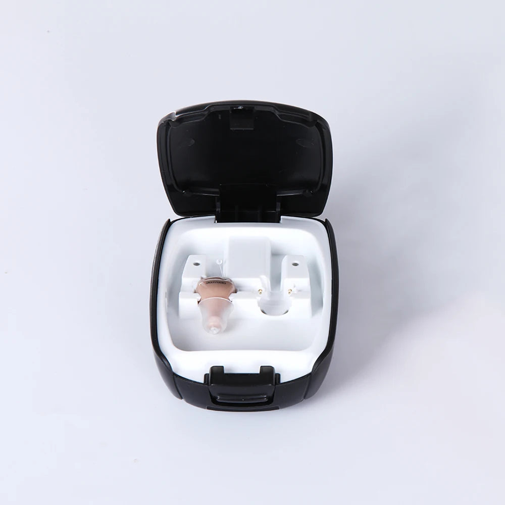 Intelligent Digital Hearing Aid C200 &ndash; Rechargeable Wireless Sound Amplifiers for Adjustable Hearing skin left