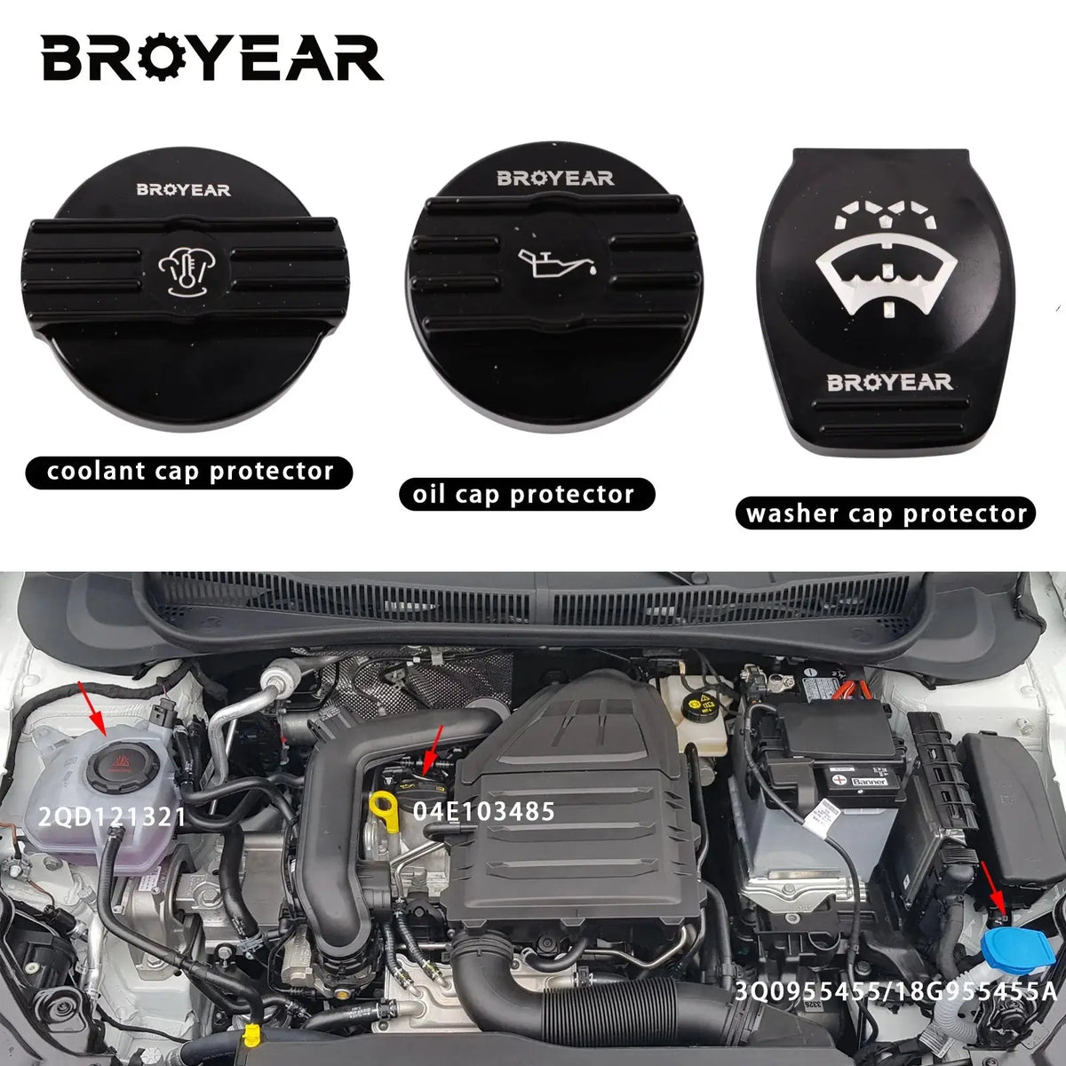 Aluminum Oil Cap Protector for VW Audi Porsche by InterCyprus Trading Ltd