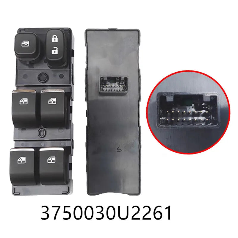 Power Window Switch & Door Lock Console for JAC T5 T8 SEI3 by InterCyprus Trading Ltd