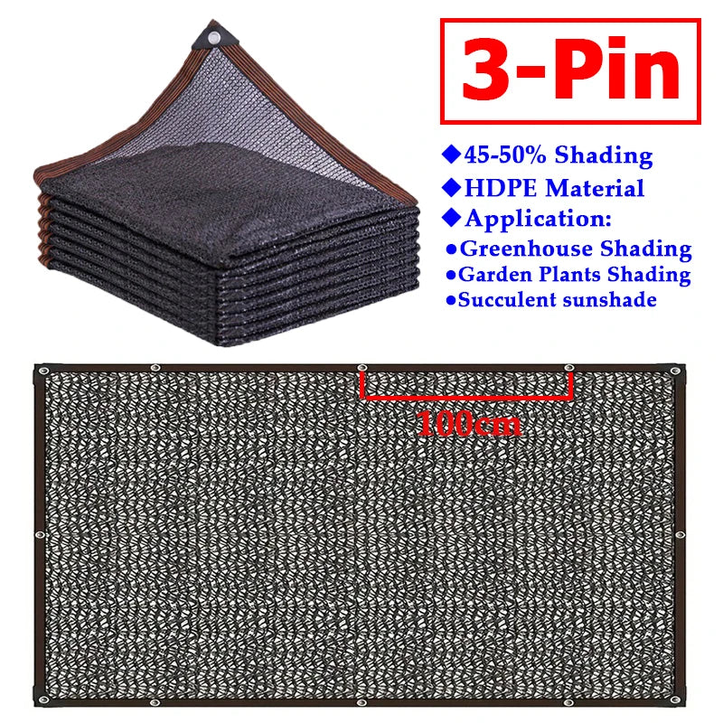 HDPE Garden Sun Shade Net for Plants - UV Resistant &amp; Versatile Cover 3Pin Net / 2x2m