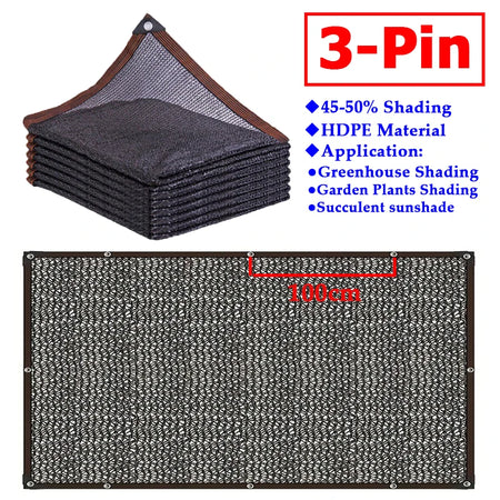 HDPE Garden Sun Shade Net for Plants - UV Resistant &amp; Versatile Cover 3Pin Net / 2x2m