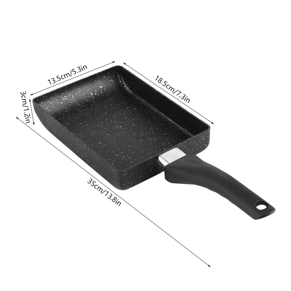 Tamagoyaki Rectangular Nonstick Saucepan &ndash; Great For Frying
