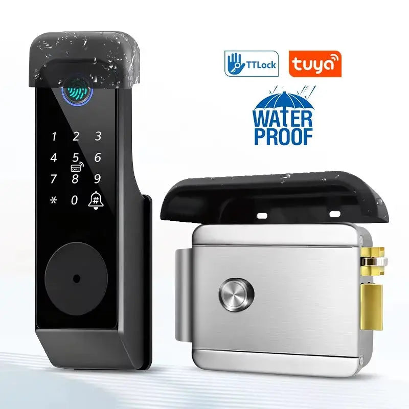 Waterproof Smart Door Lock With Fingerprint, Wifi, Bluetooth And App by InterCyprus Trading Ltd
