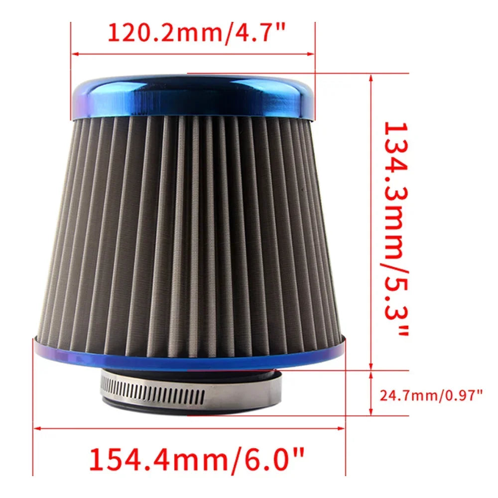 Universal Stainless Steel Cone Air Filter With High Flow Intake by InterCyprus Trading Ltd