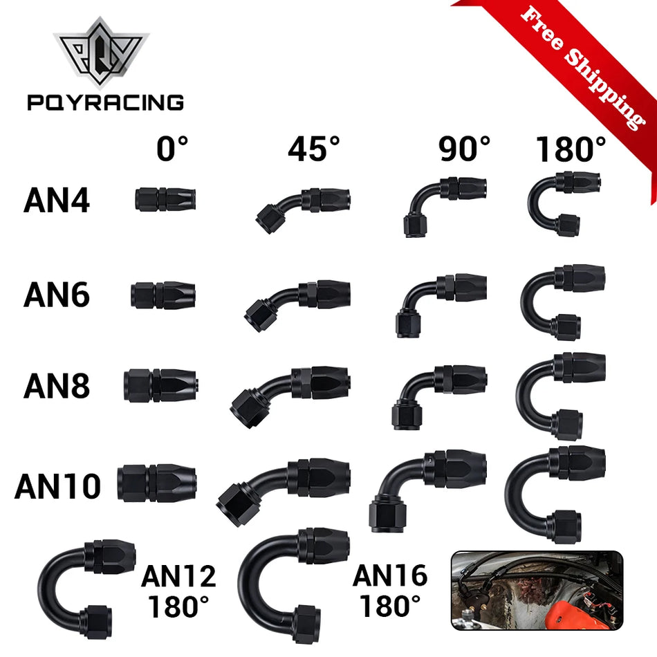 Kit de accesorii pentru furtun cu capete pivotante AN4 AN16 din aluminiu pentru ulei și combustibil