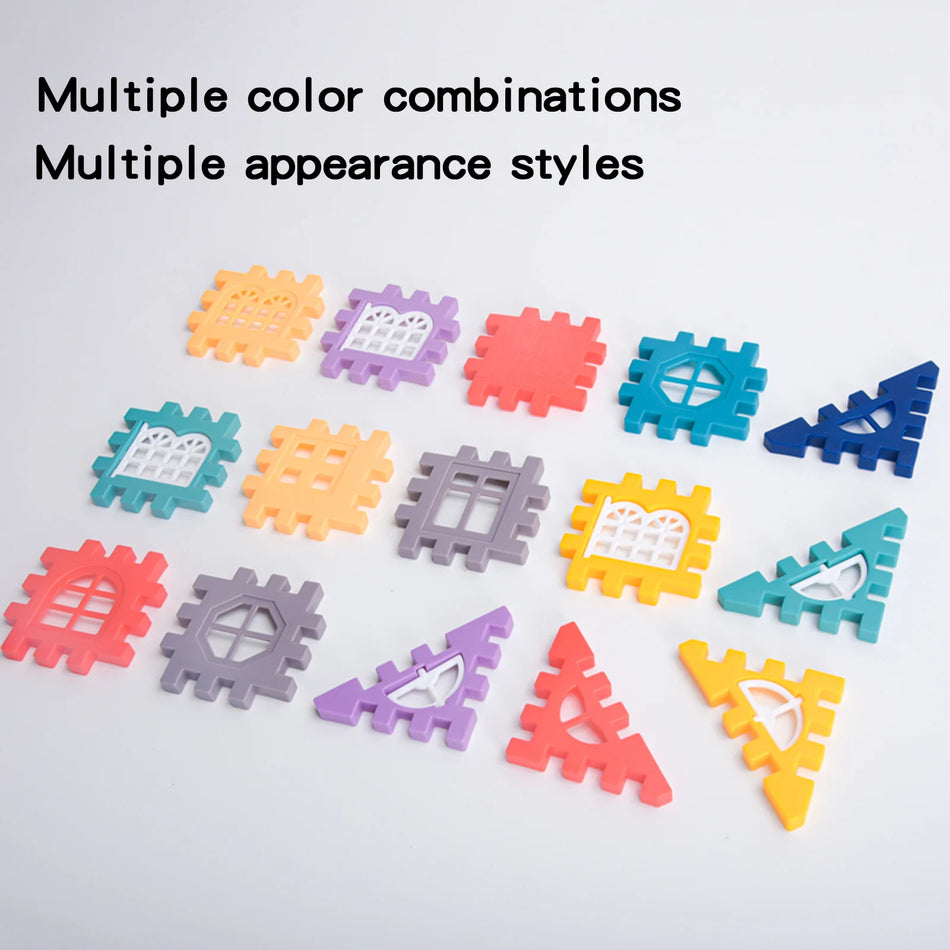 Large Plastic Building Blocks House Kit with Window Design for Kids